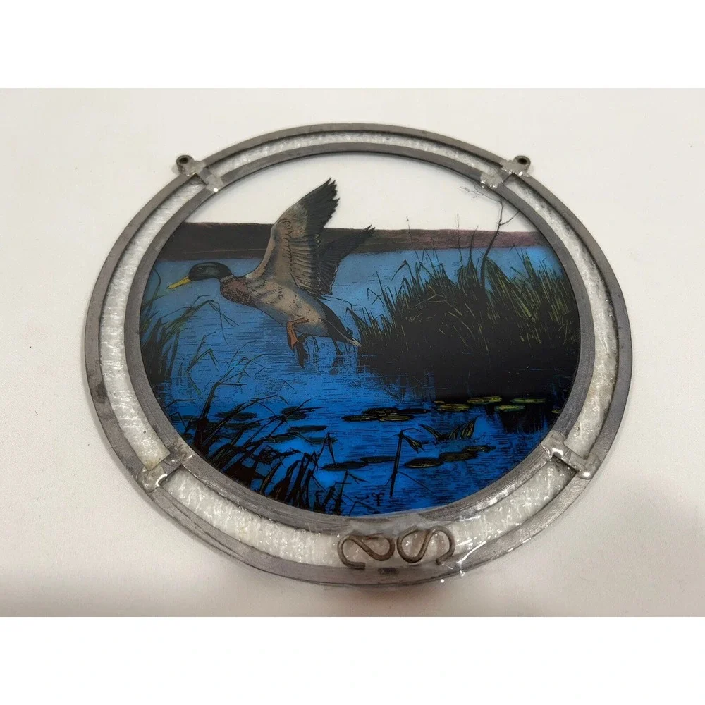 Waterfowl Window Suncatcher Panel Hanging Decor Rustic Cabin